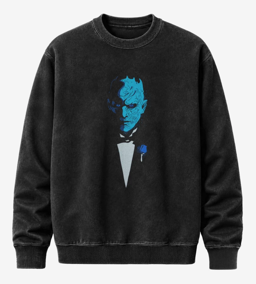 Poleron Polo Acid Wash Negro de The night father
