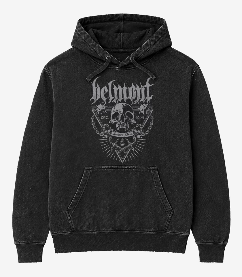 Poleron Canguro Acid Wash Negro de Belmont killers