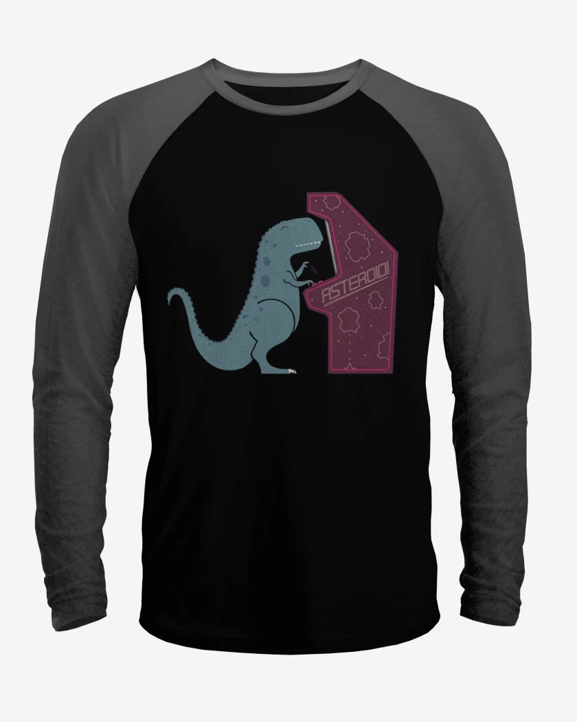 Polera Raglan Negro / Negro Heather de Asteroide