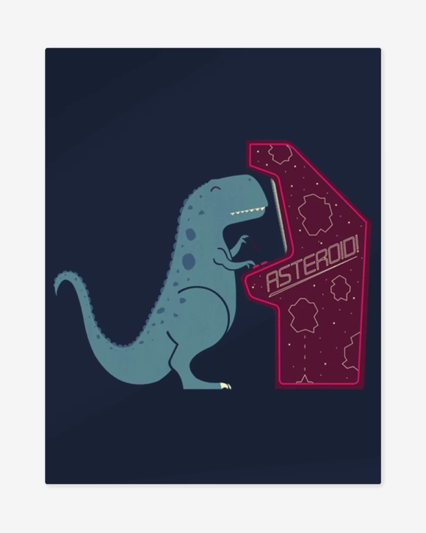 Print metalico Azul Marino de Asteroide