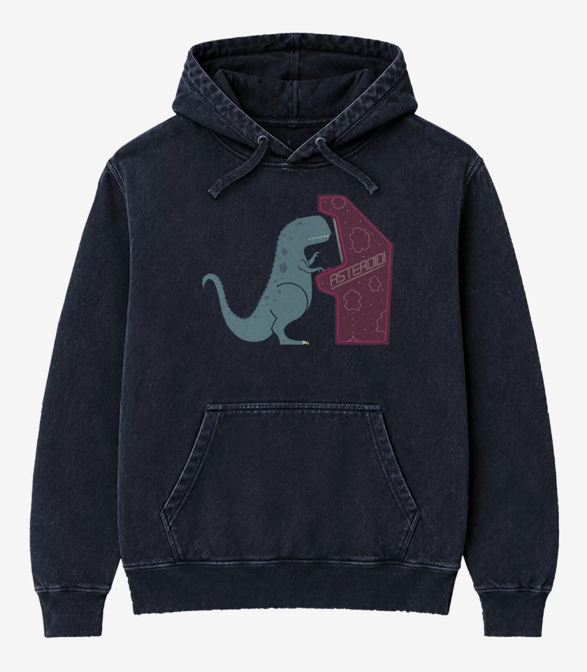 Poleron Canguro Acid Wash Azul Marino de Asteroide