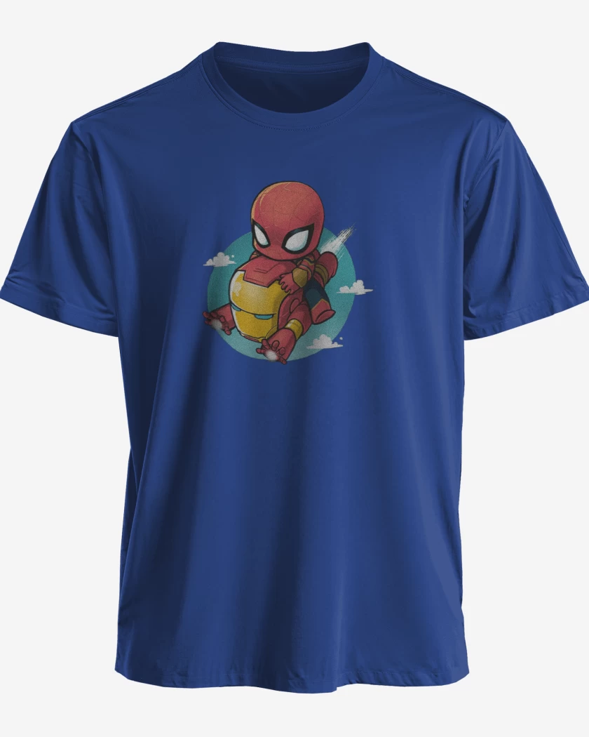 Polera Mini spiderman iron man