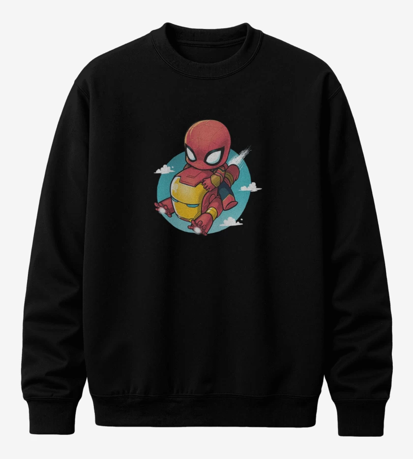 Poleron polo Mini spiderman iron man