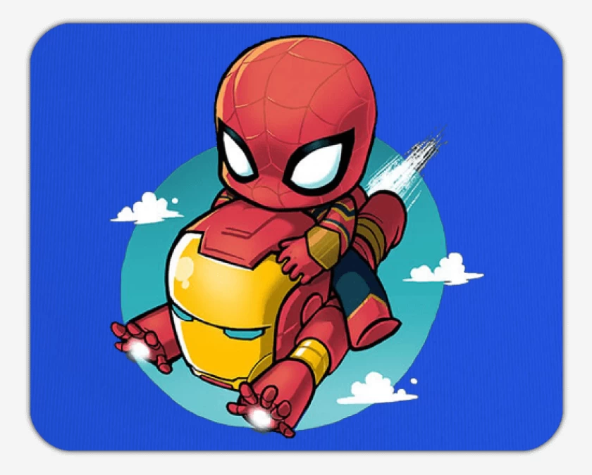 Mousepad Mini spiderman iron man