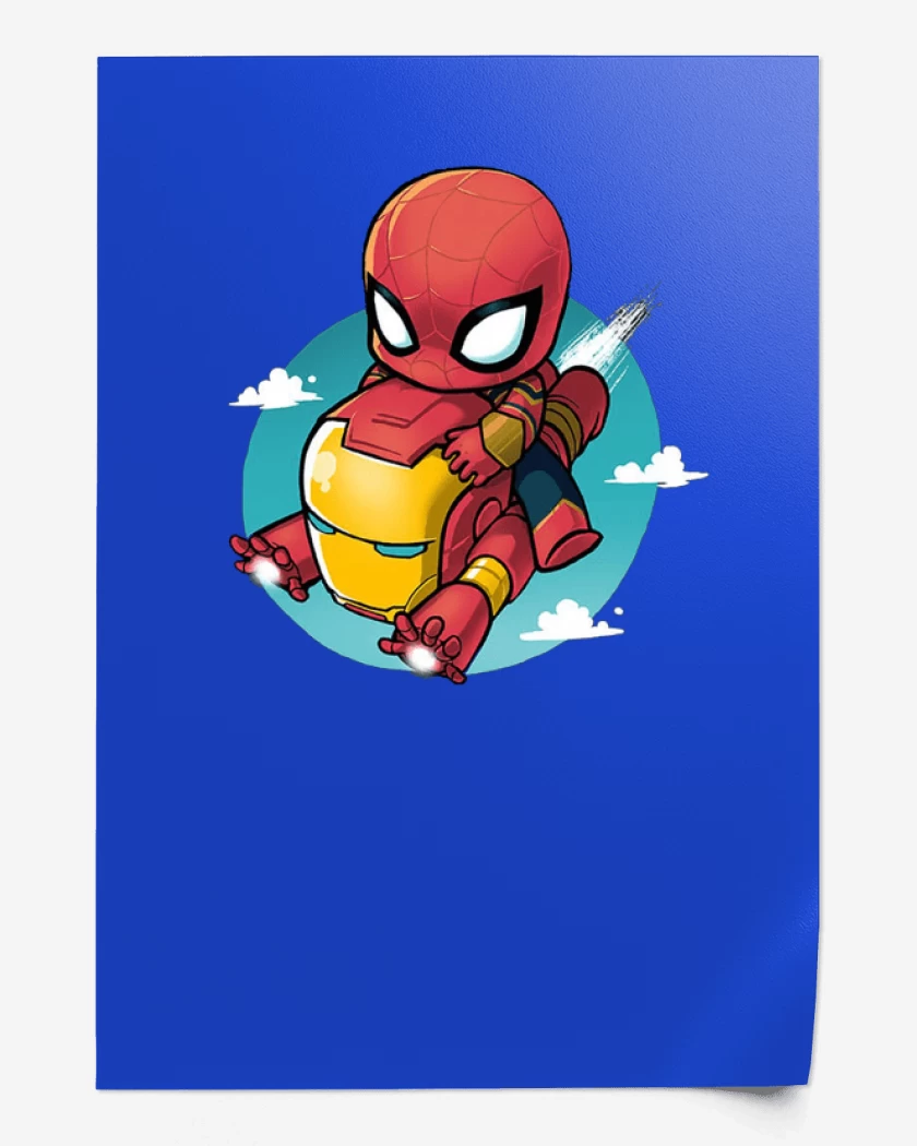 Print Mini spiderman iron man