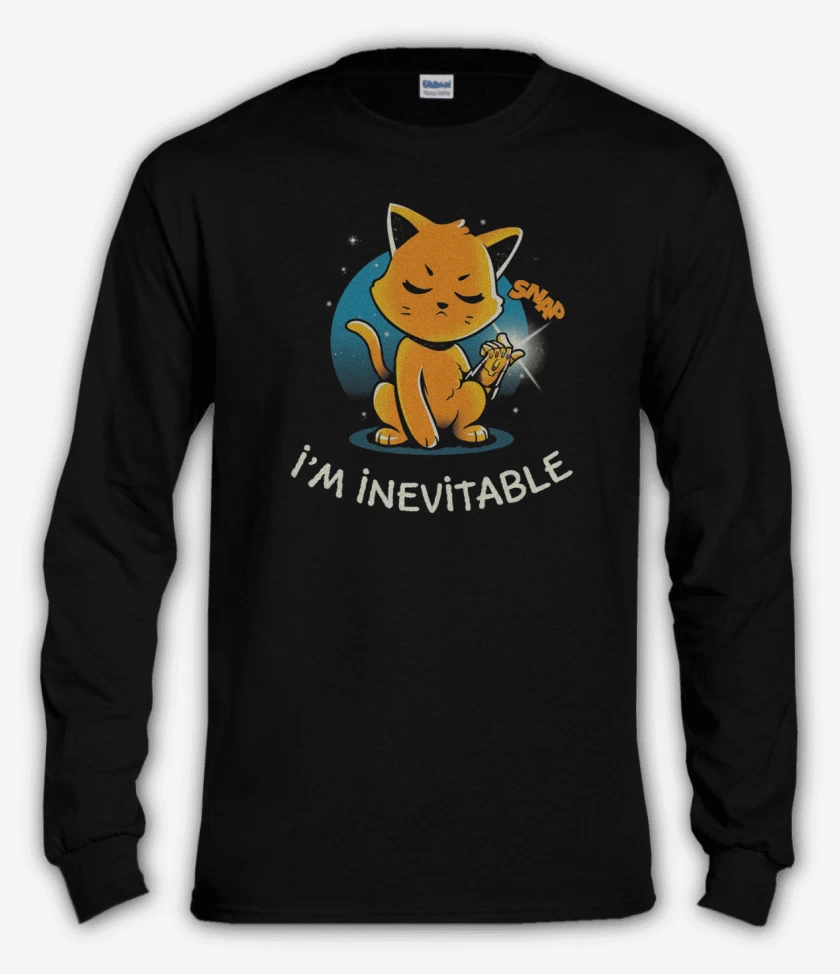 Polera manga larga Negro de I´m  inevitable