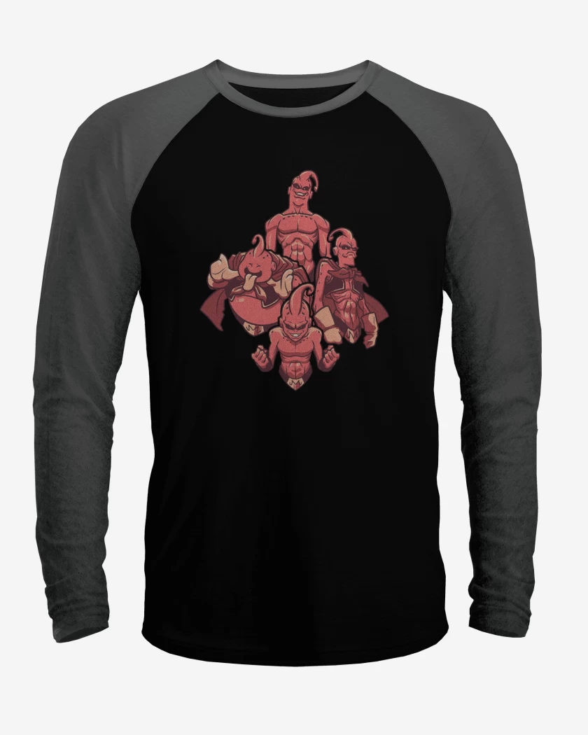 Polera Raglan Negro / Negro Heather de Boos Z
