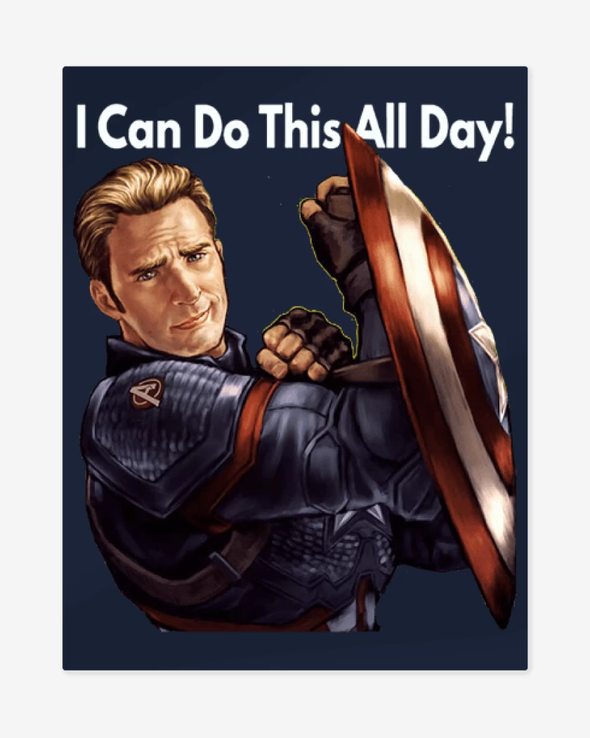 Print metalico Cap i can do this all day