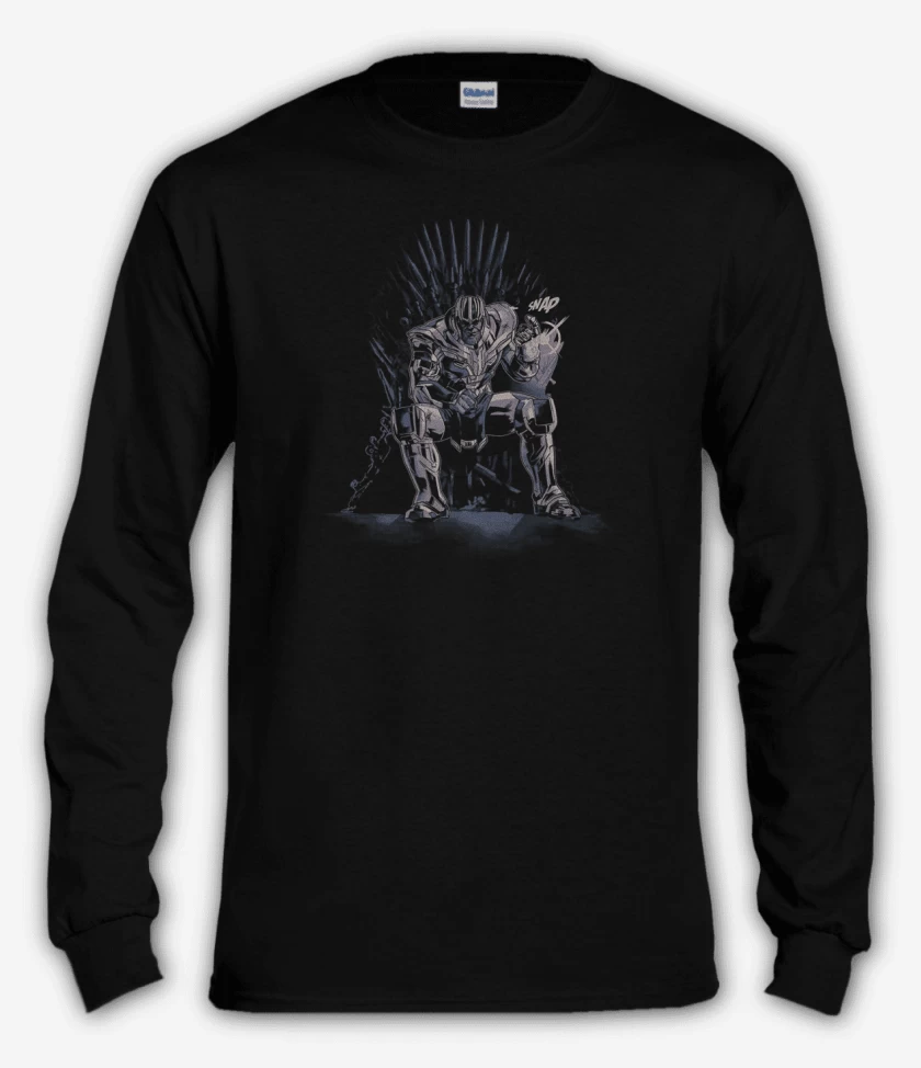Polera manga larga Negro de Trono thanos 