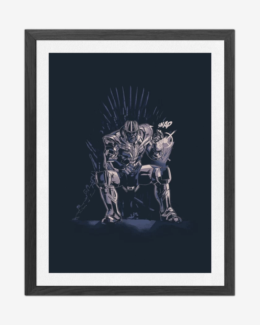 Cuadro decorativo Azul Marino de Trono thanos 
