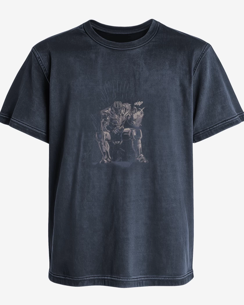 Polera desgastada Azul Marino de Trono thanos 