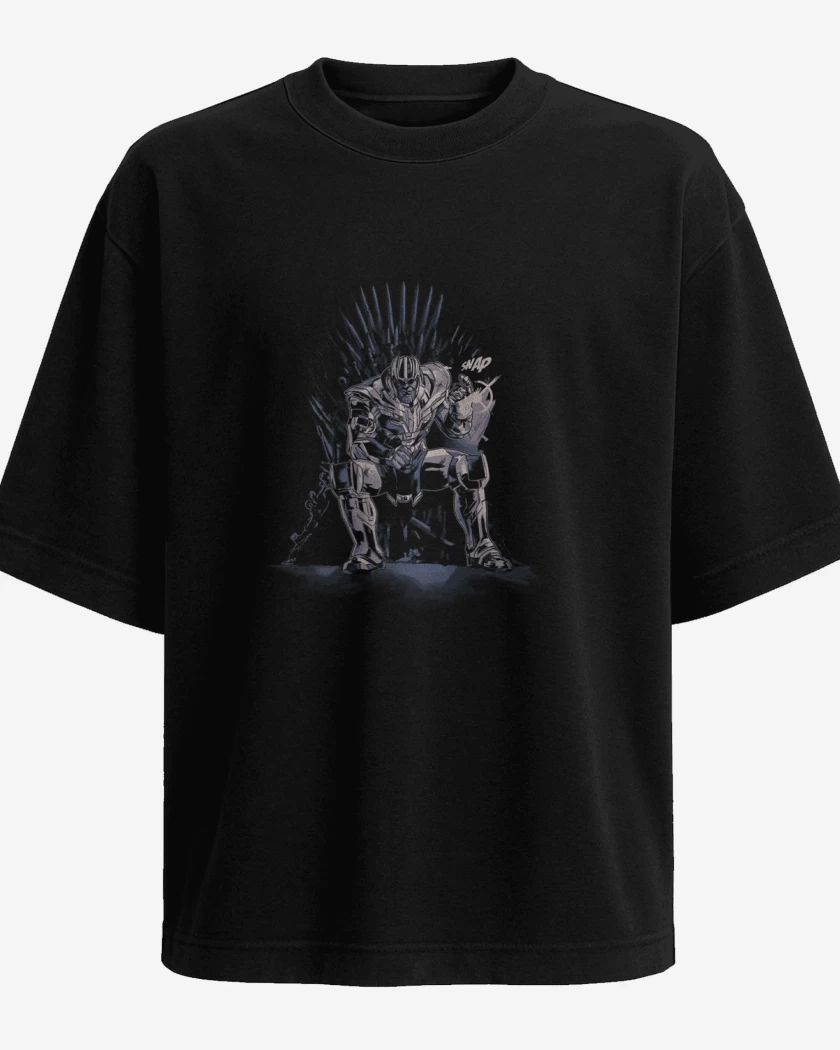 Polera Oversize Negro de Trono thanos 