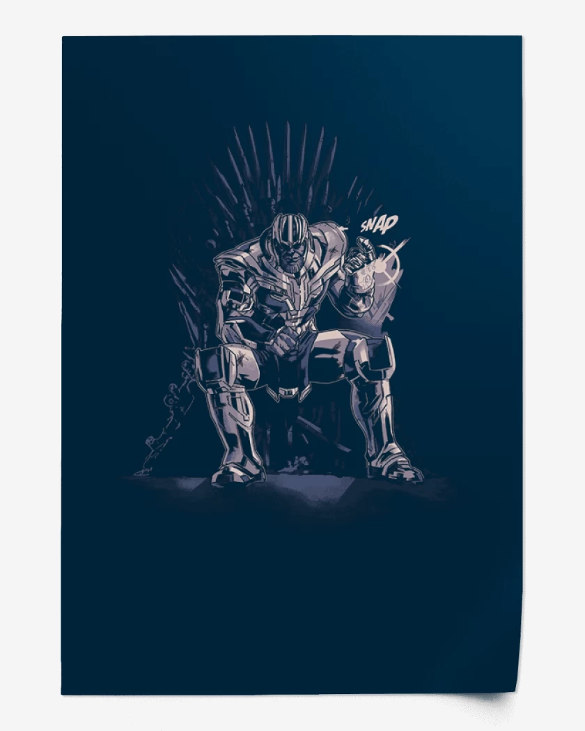 Print Azul Marino de Trono thanos 