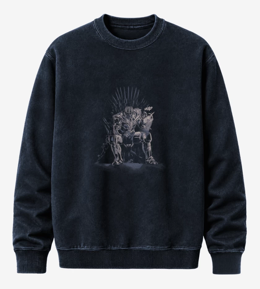 Poleron Polo Acid Wash Azul Marino de Trono thanos 