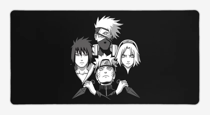 Mouse pad Gamer Negro de Naruto rhapsody