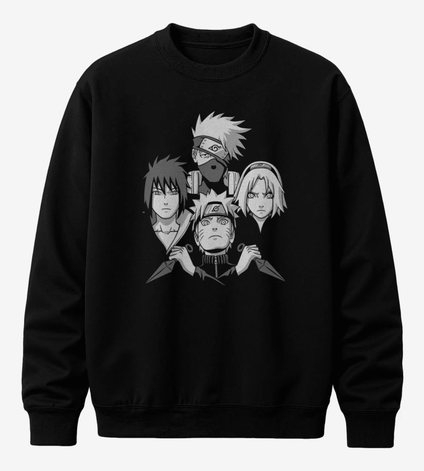 Poleron polo Negro de Naruto rhapsody