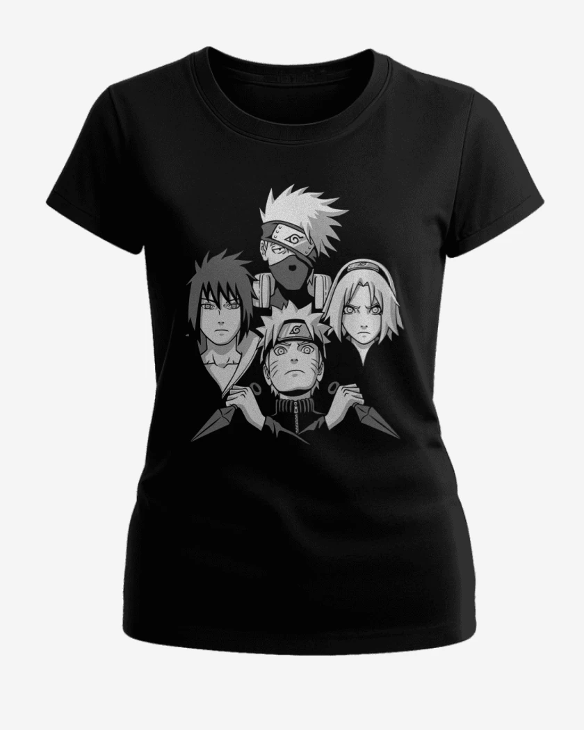 Polera de Mujer Negro de Naruto rhapsody