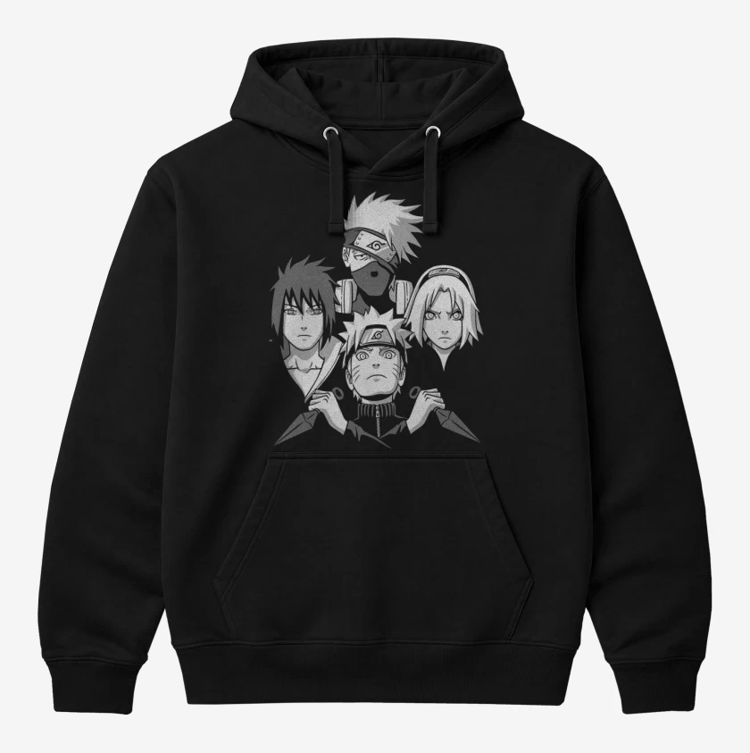 Polerón Canguro Negro de Naruto rhapsody