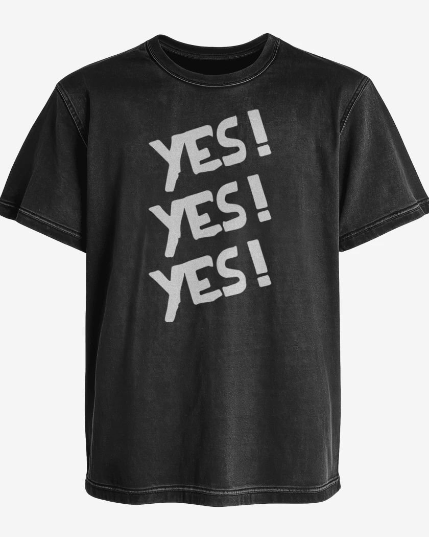Polera desgastada Negro de Yes! Yes! Yes!