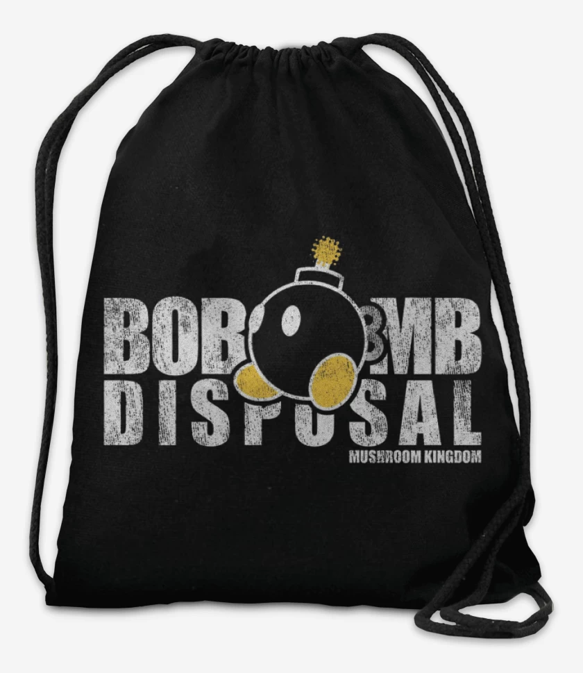 Mochila Negro de Bomba Super Bigote 