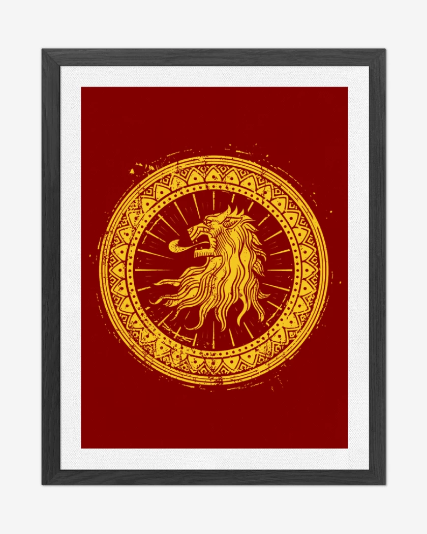 Cuadro decorativo Rojo de Lannister símbolo 