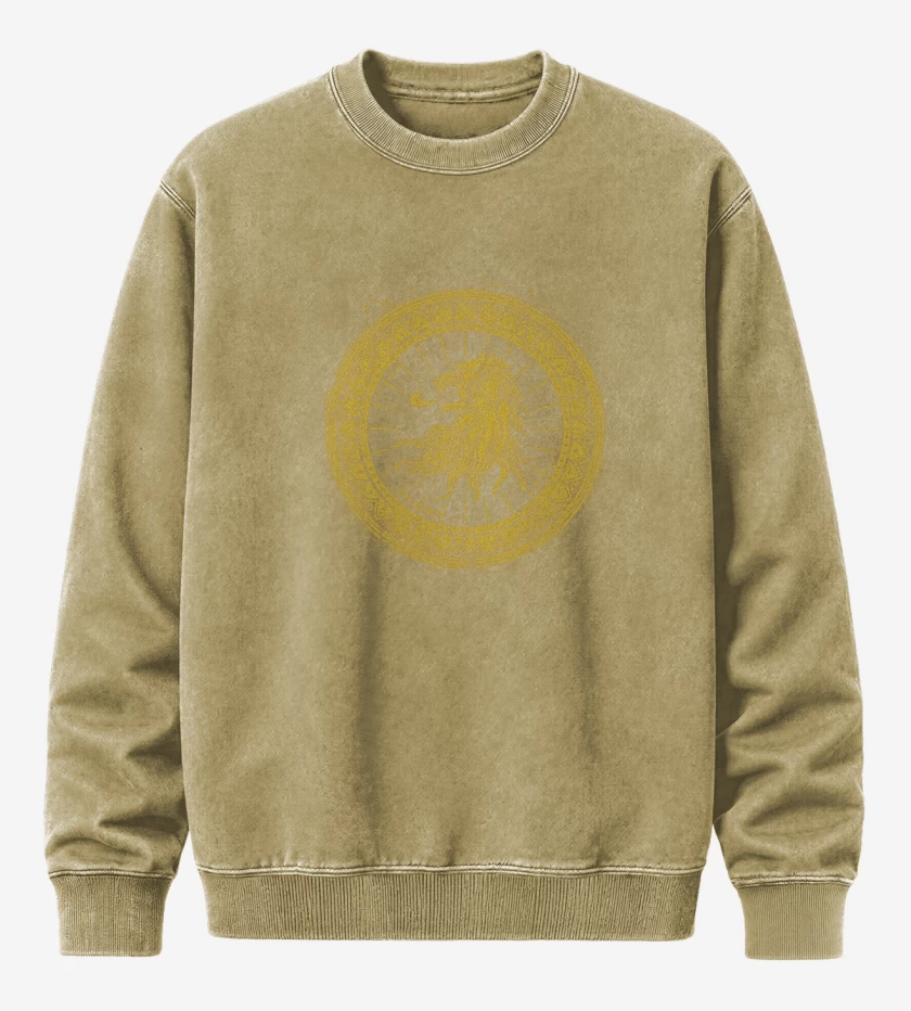 Poleron Polo Acid Wash Beige de Lannister símbolo 