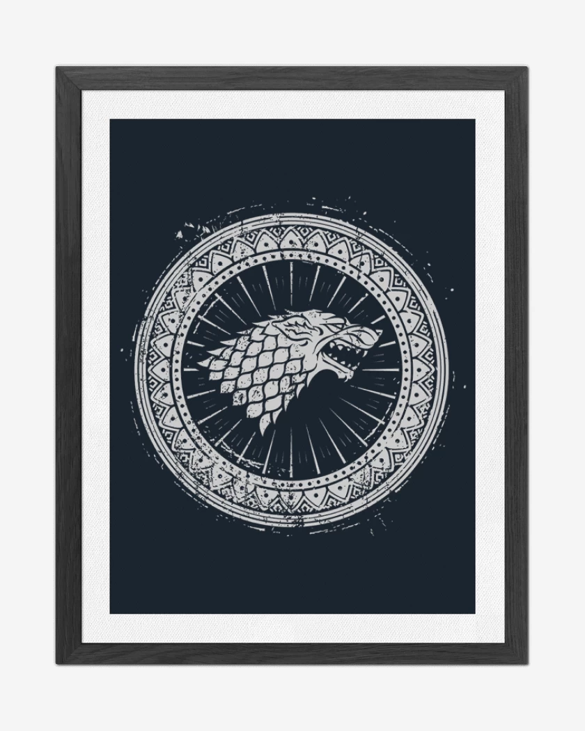 Cuadro decorativo Azul Marino de Stark simbolo 