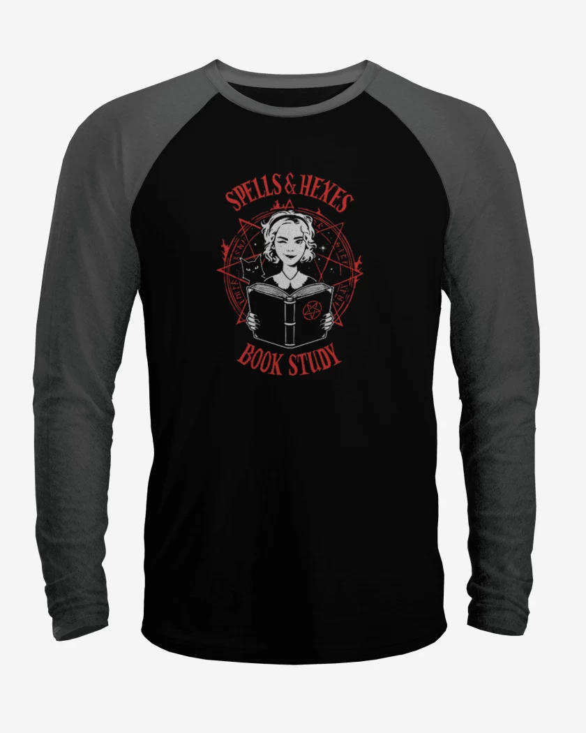 Polera Raglan Negro / Negro Heather de Sabrina spellman