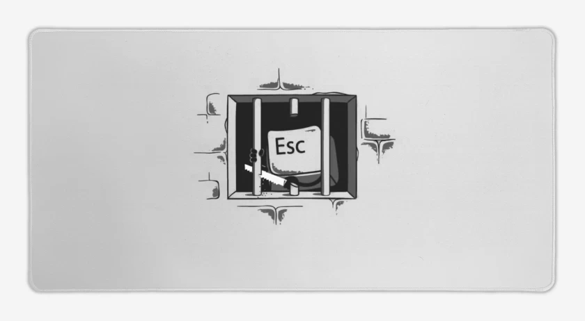 Mouse pad Gamer Blanco de Esc 2 