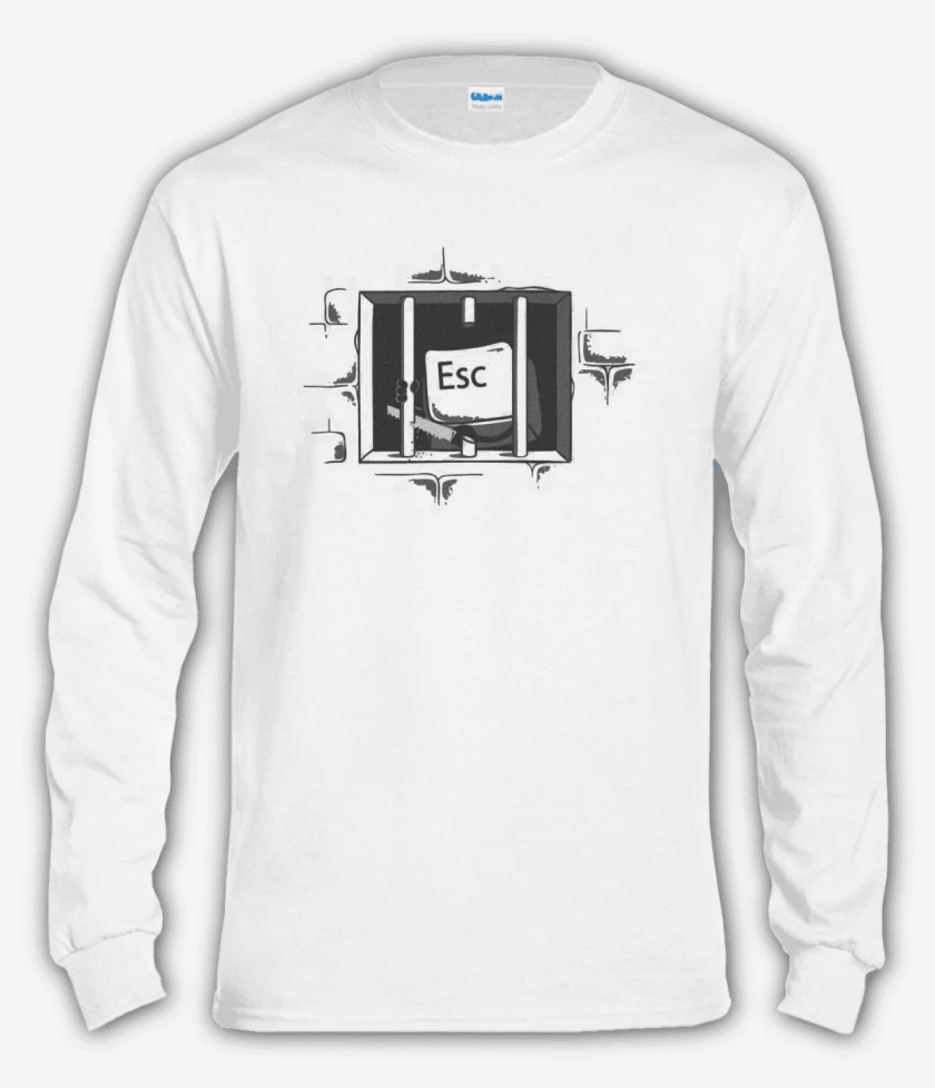 Polera manga larga Blanco de Esc 2 