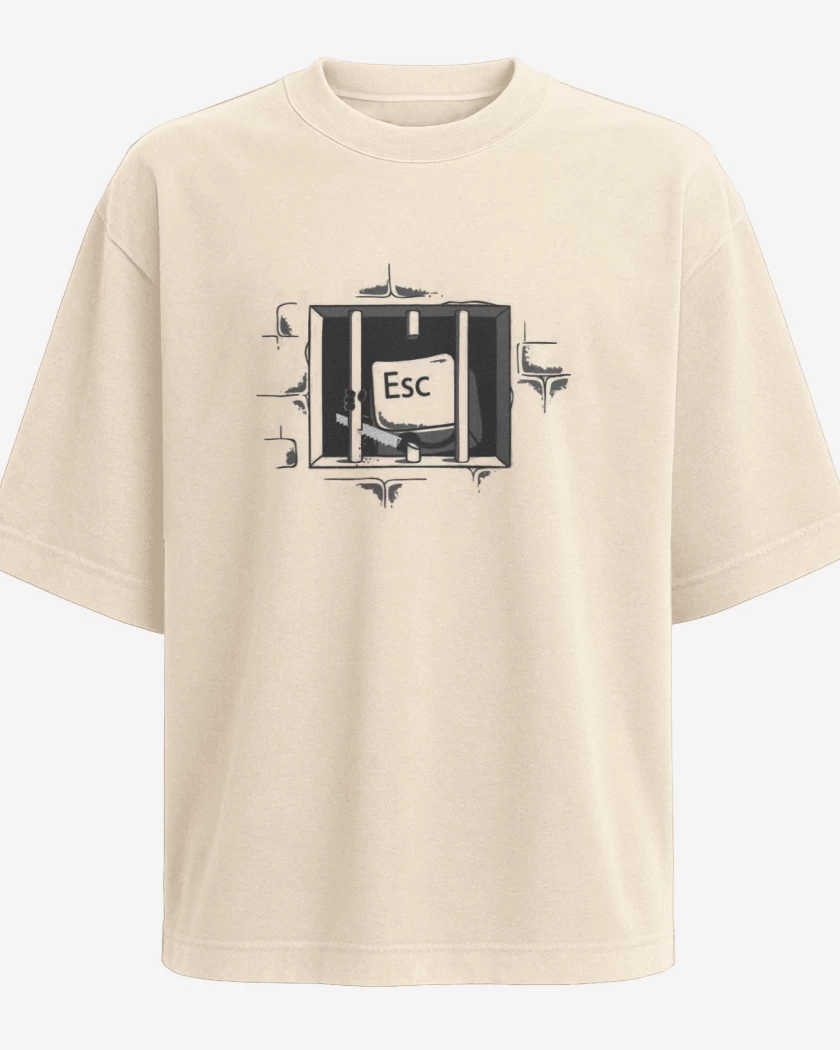 Polera Oversize Beige de Esc 2 