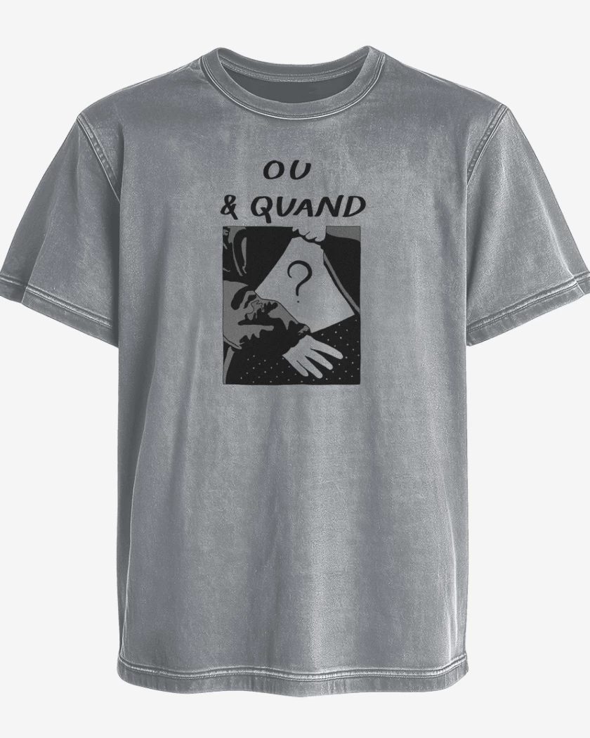 Polera desgastada Gris Melange de OU & QUAND 