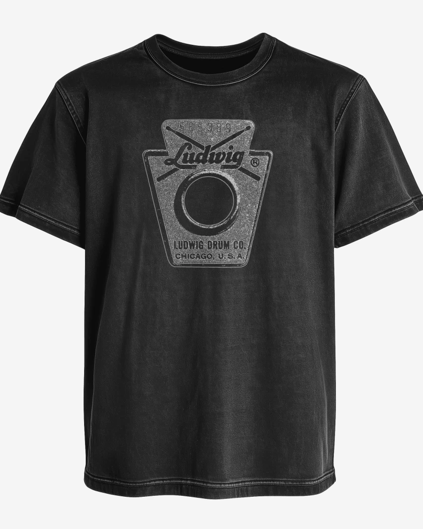 Polera desgastada Negro de Ludwig Vintage 