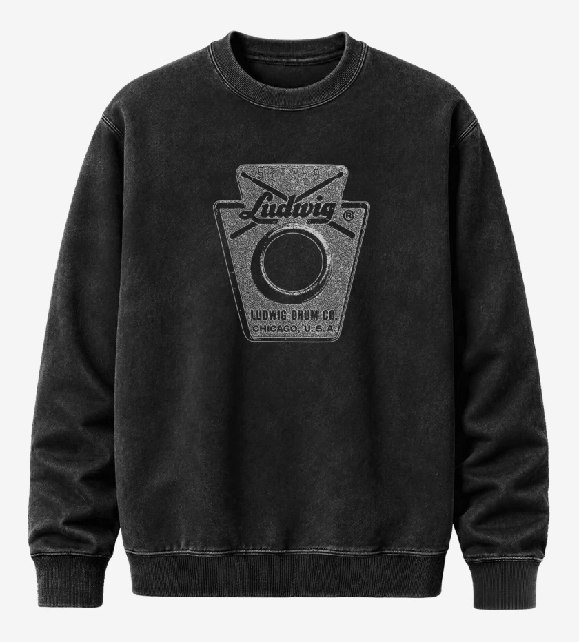 Poleron Polo Acid Wash Negro de Ludwig Vintage 