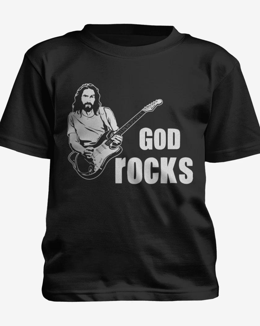 Polera de niño Negro de God Rocks