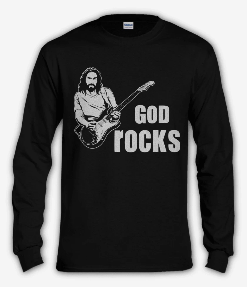 Polera manga larga Negro de God Rocks