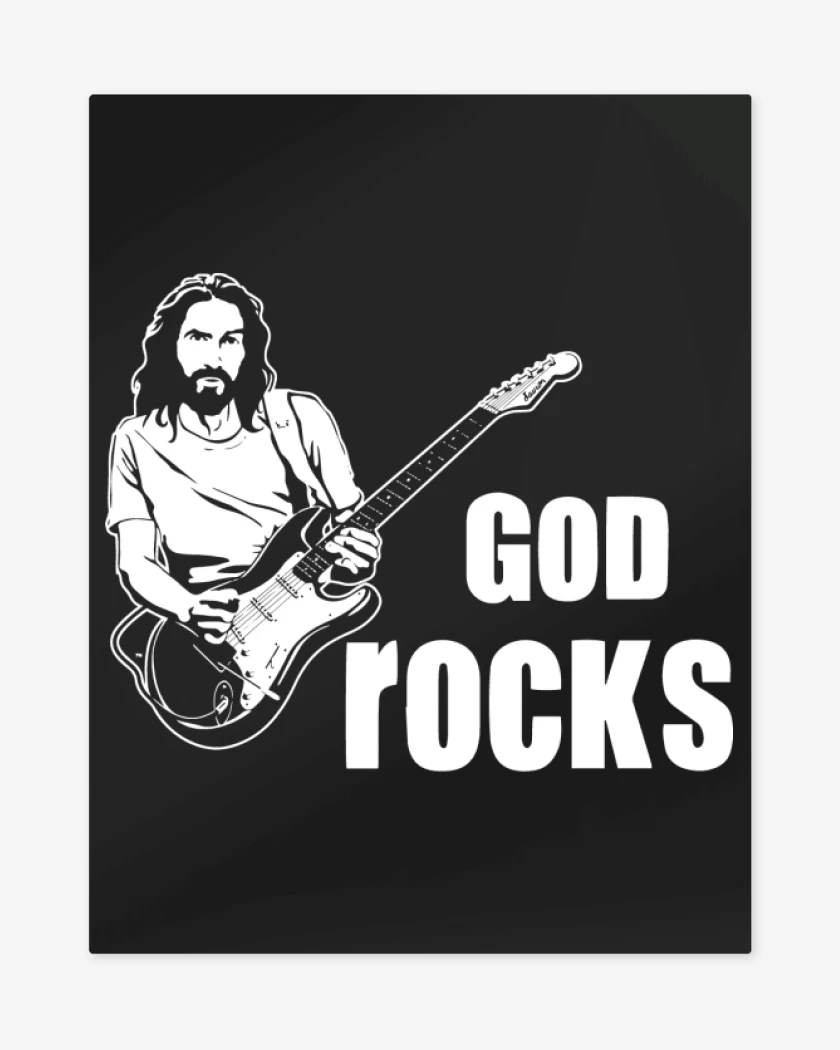 Print metalico Negro de God Rocks