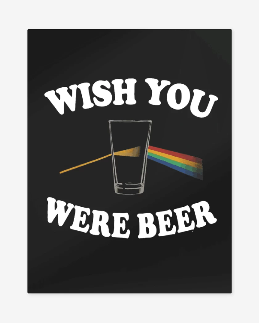 Print metalico Negro de WISH YOU WERE BEER