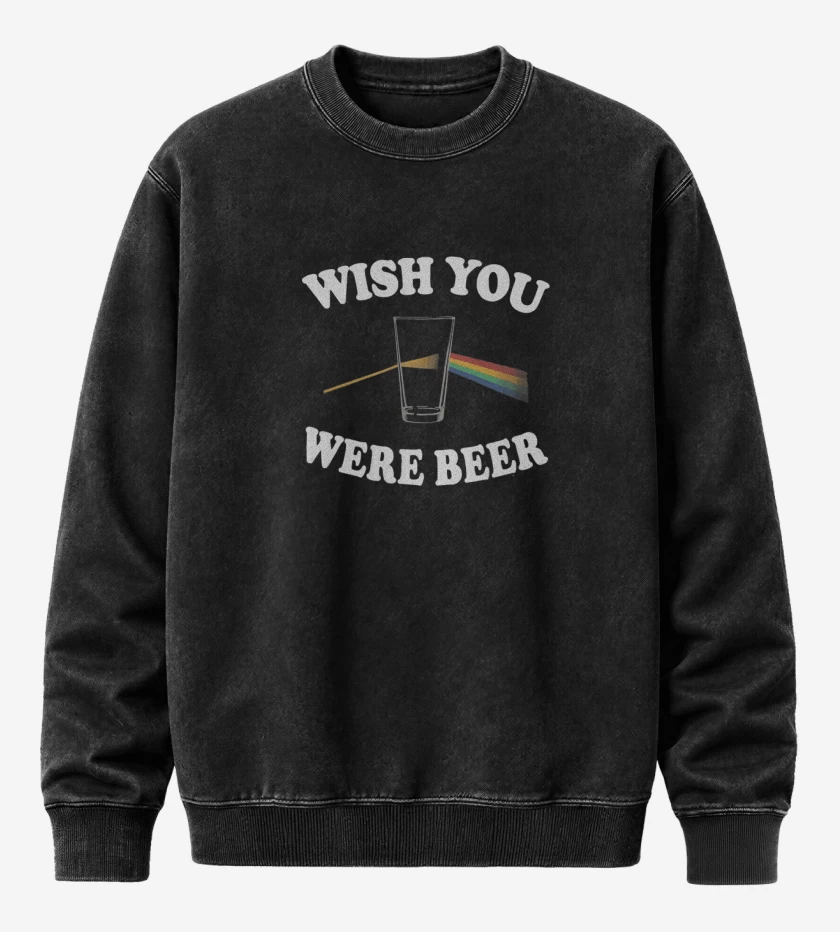 Poleron Polo Acid Wash Negro de WISH YOU WERE BEER