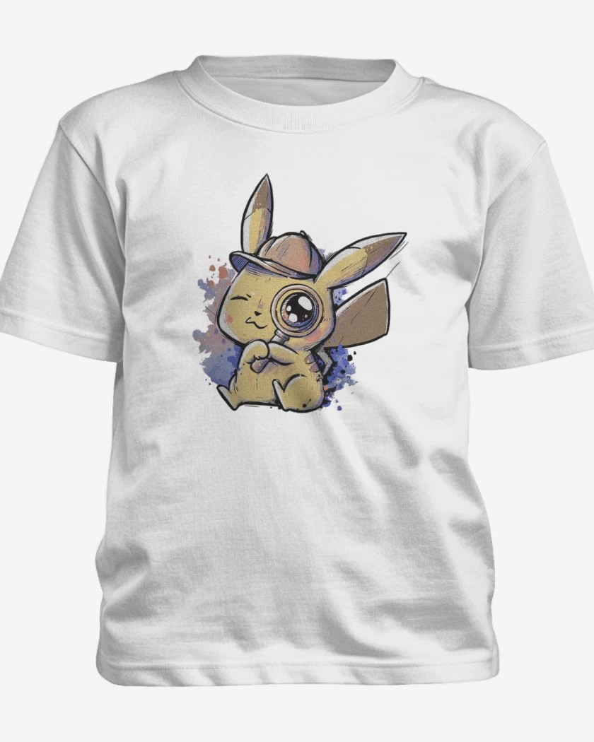 Polera de niño Blanco de Píkachu detective 