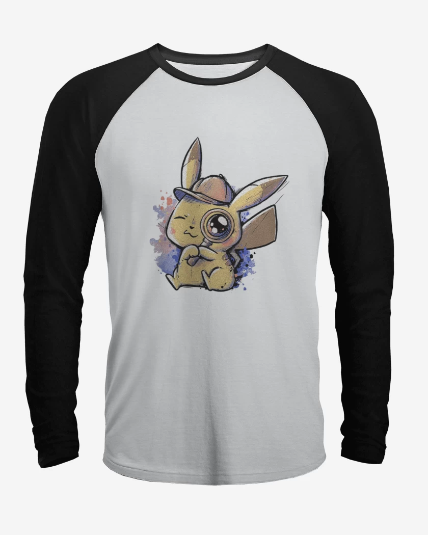 Polera Raglan Píkachu detective 
