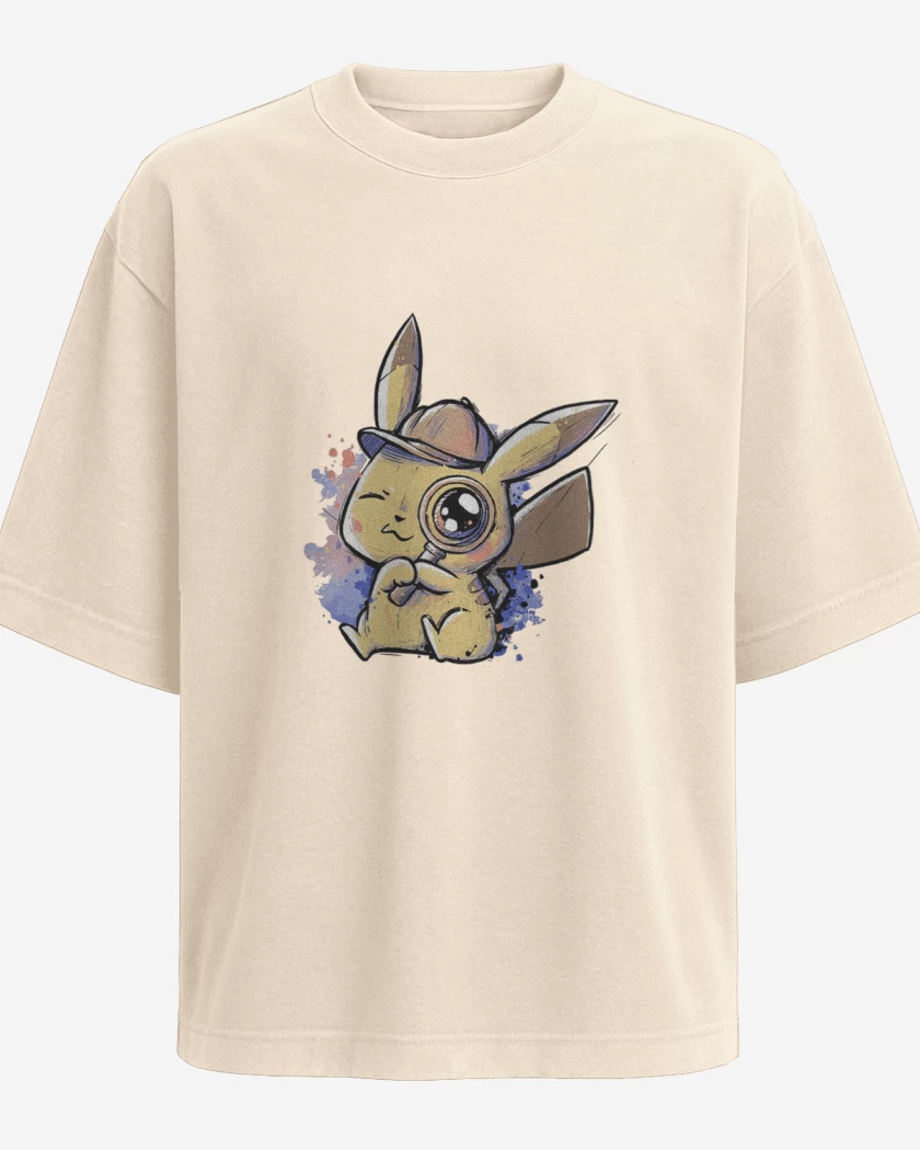 Polera Oversize Píkachu detective 