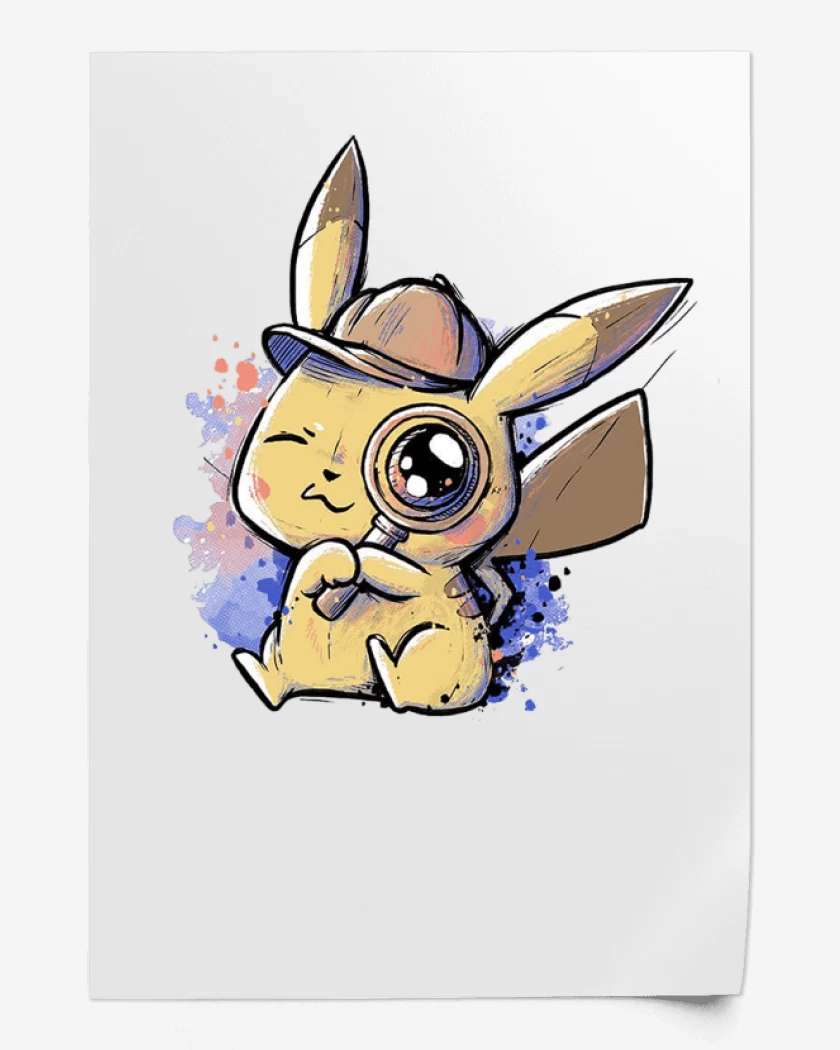 Print Píkachu detective 