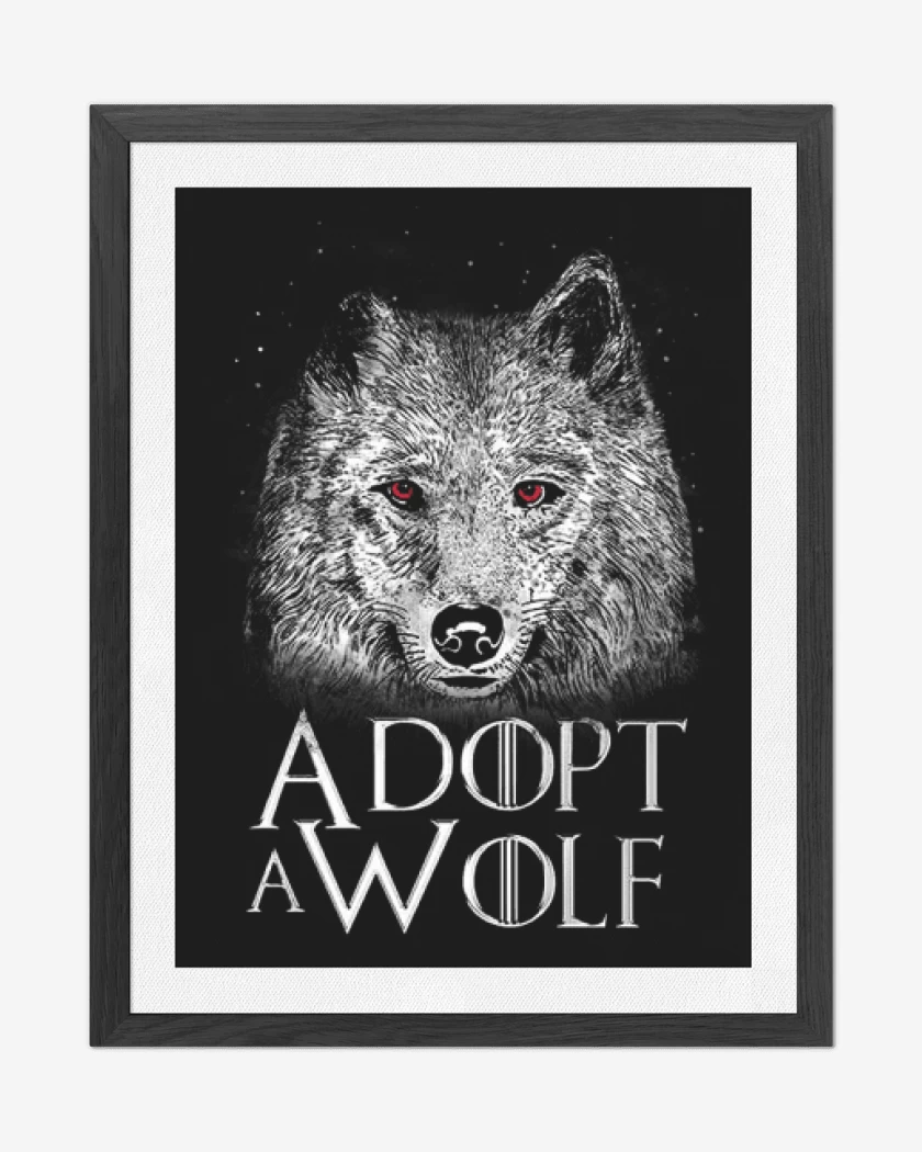 Cuadro decorativo Adopt a wolf 