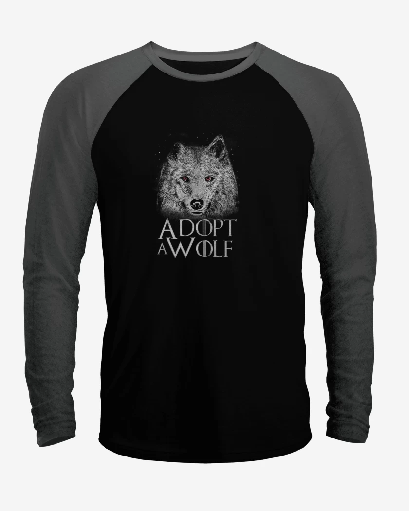 Polera Raglan Adopt a wolf 
