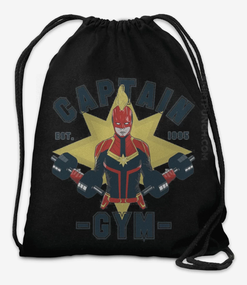 Mochila Negro de Capitana marvel gym