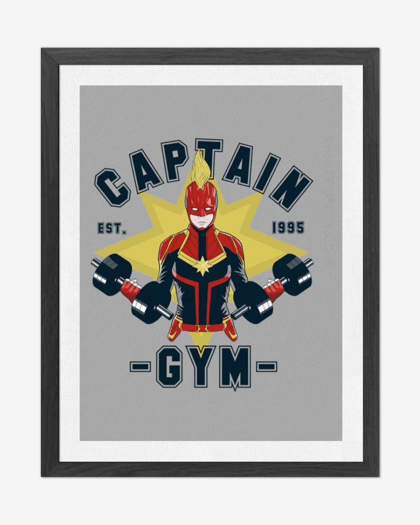 Cuadro decorativo Gris Melange de Capitana marvel gym