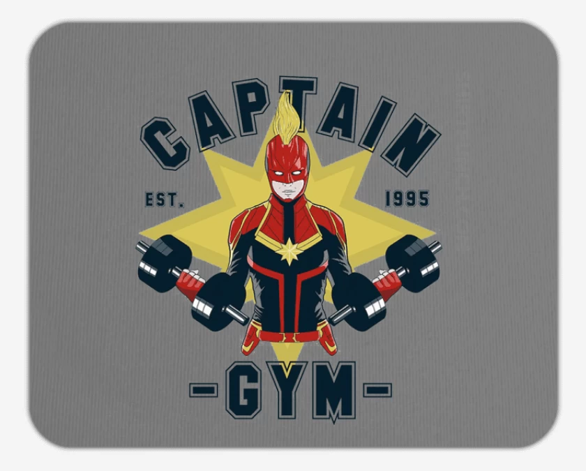 Mousepad Capitana marvel gym
