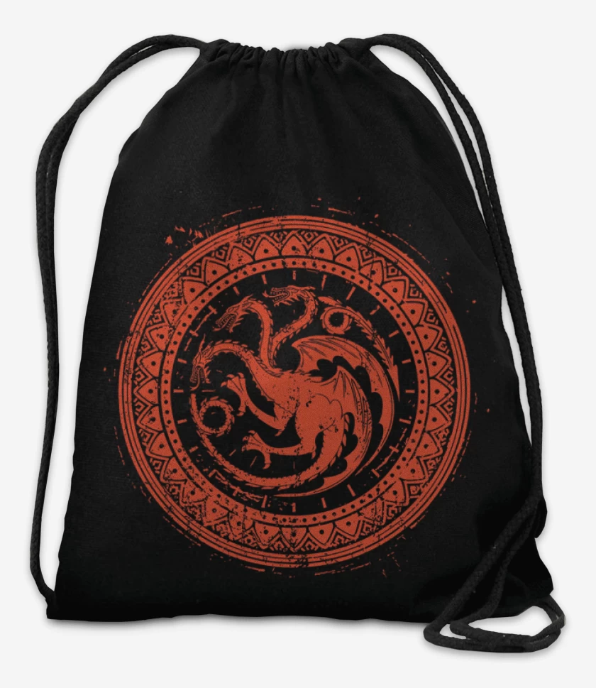Mochila Negro de targaryen simbolo