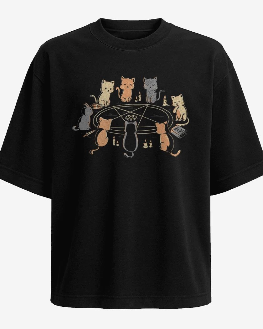 Polera Oversize Ritual de gatitos 